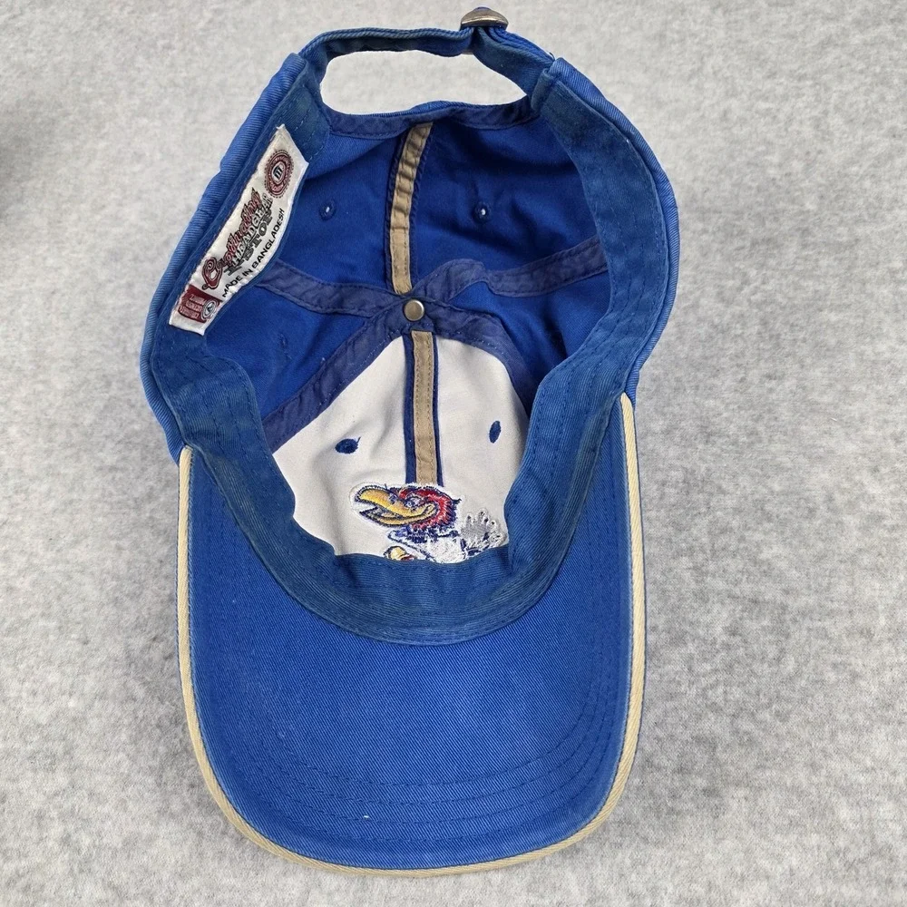 Kansas Jayhawks Hat‎ Cap Strap Back Mens One Size Blue NCAA Captivating History